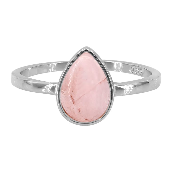 Rose Quartz Silver Ring