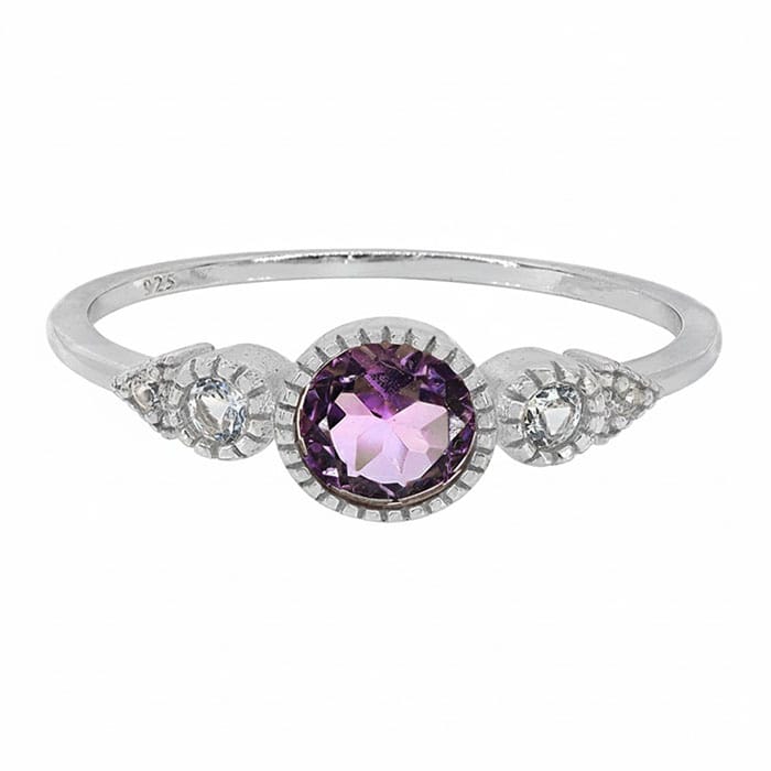 Amethyst Silver Ring