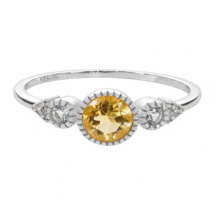 Citrine Silver Ring