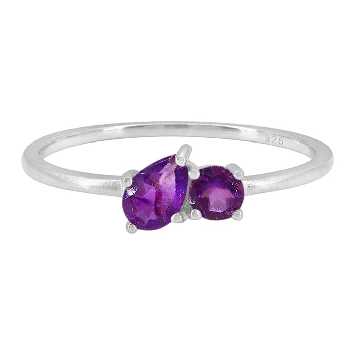 Amethyst Silver Ring