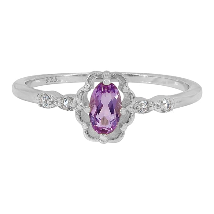 Amethyst Silver Ring