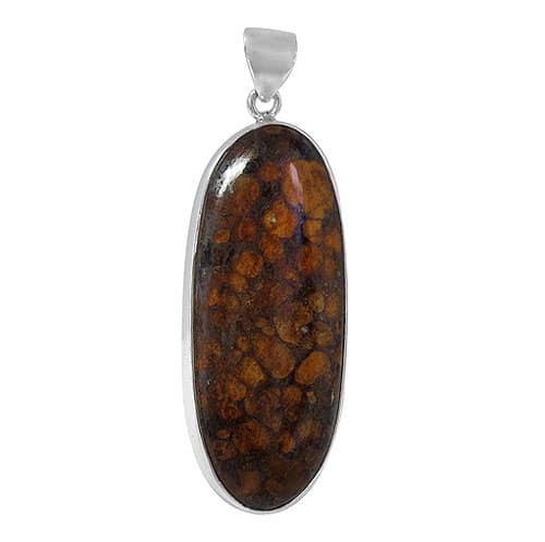 Brown Jasper Silver Pendant