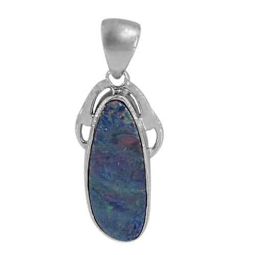 Colour And Size May Vary Australian Opal Silver Pendant