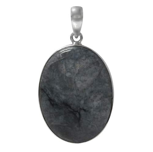 Oval Shape Stone Astrolite Silver Pendant