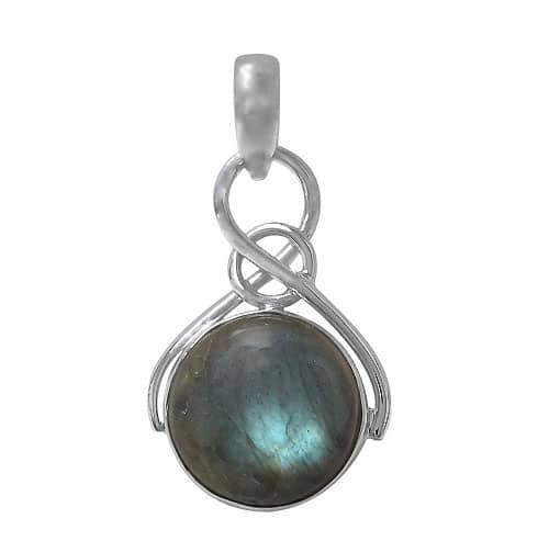 Labradorite Silver Pendant