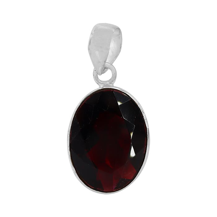 Garnet Silver Pendant