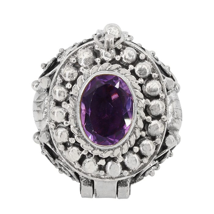 Amethyst Poison Silver Ring