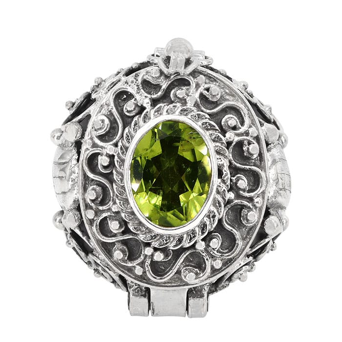 Peridot Poison Silver Ring