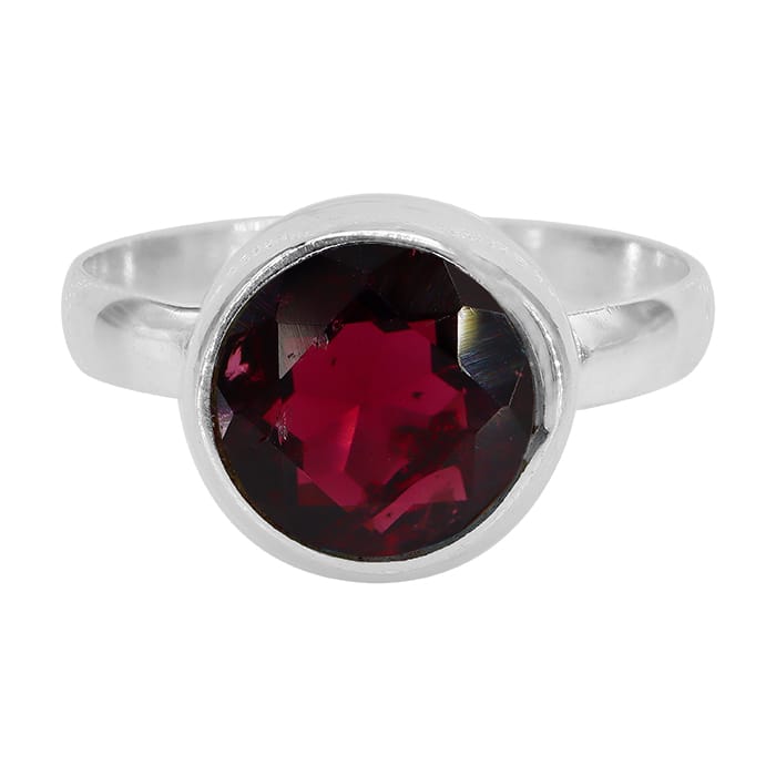 Garnet Silver Ring