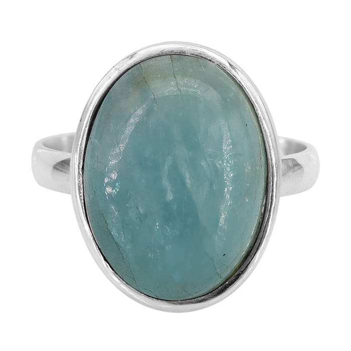 Aquamarine Silver Ring