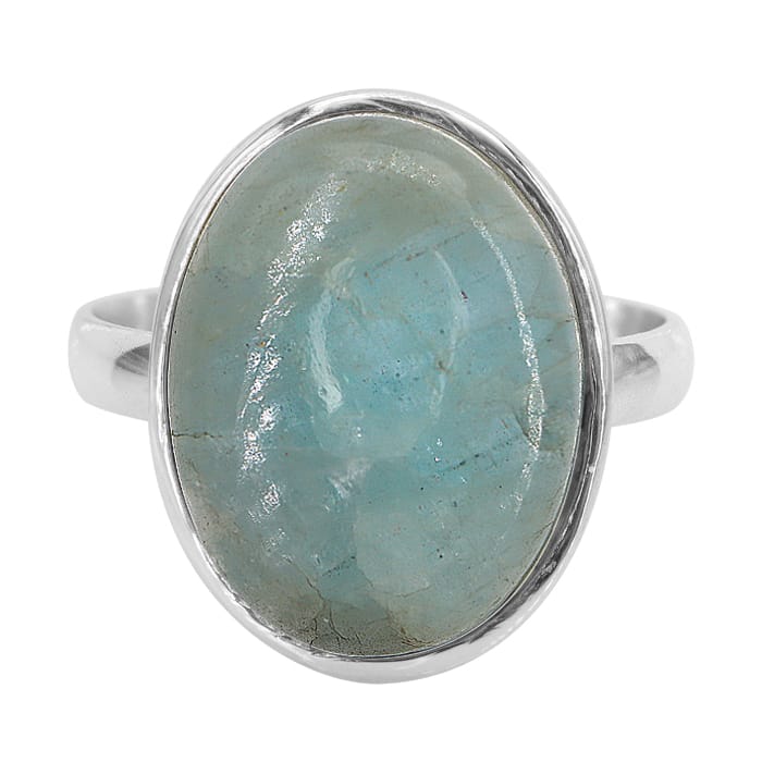 Aquamarine Silver Ring