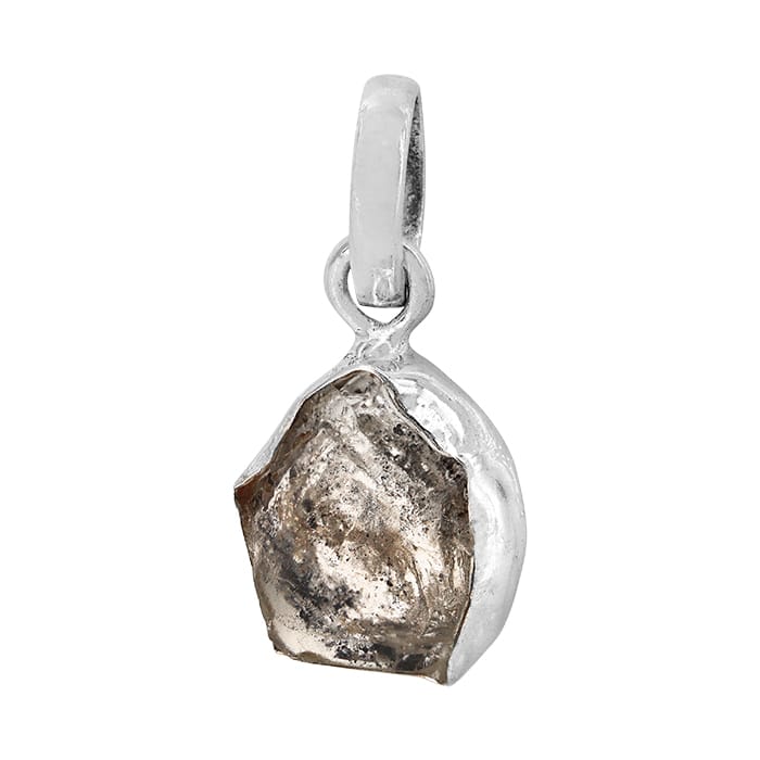 Free Shape Rutilated Quartz Silver Pendant