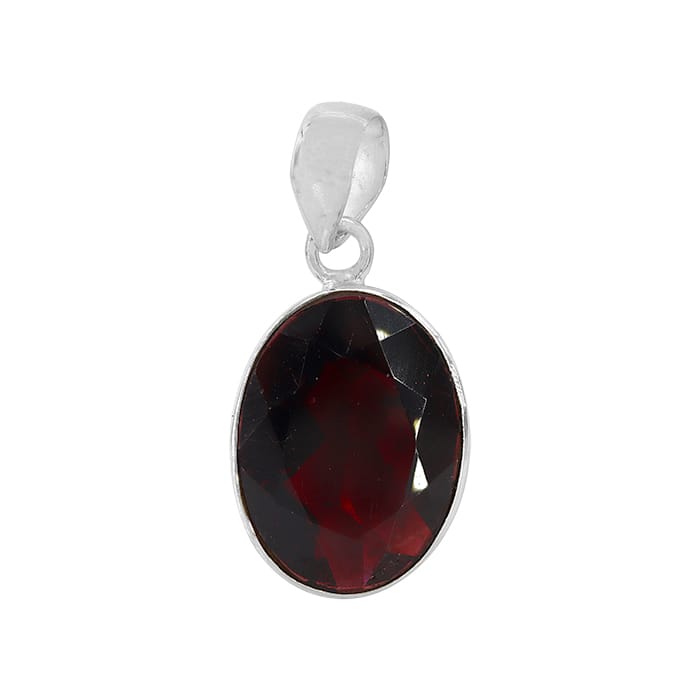 Garnet Silver Pendant