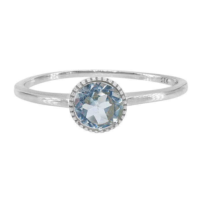 Blue Topaz Silver Ring