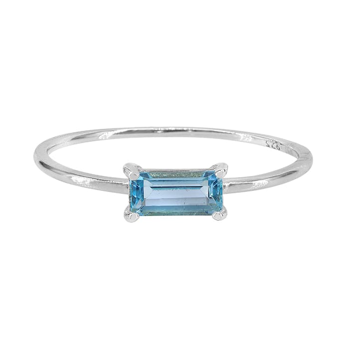 Blue Topaz Silver Ring