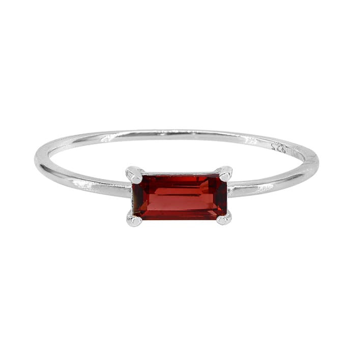 Garnet Silver Ring