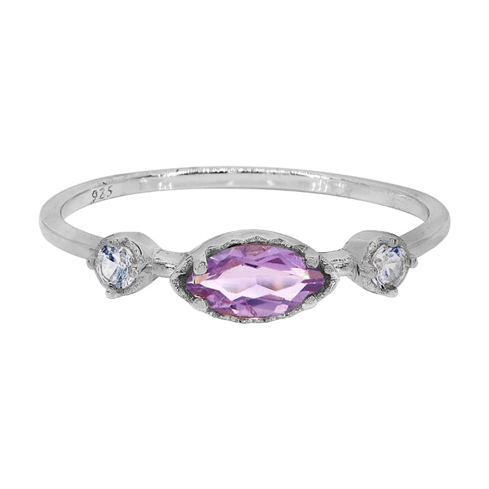 Amethyst Silver Ring