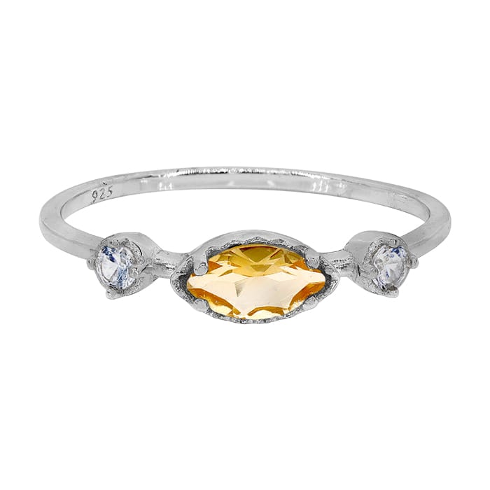 Citrine Silver Ring