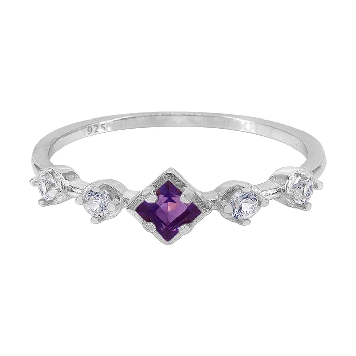 Amethyst Silver Ring