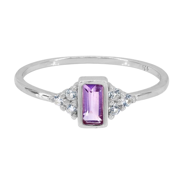 Amethyst Silver Ring