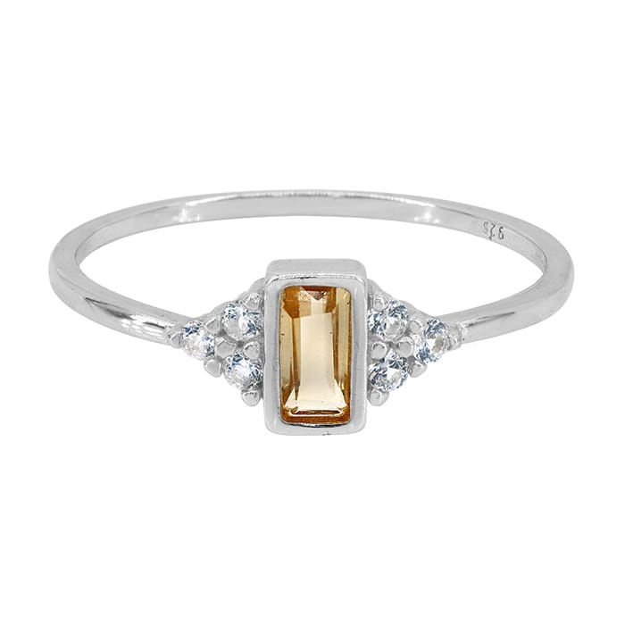 Citrine Silver Ring