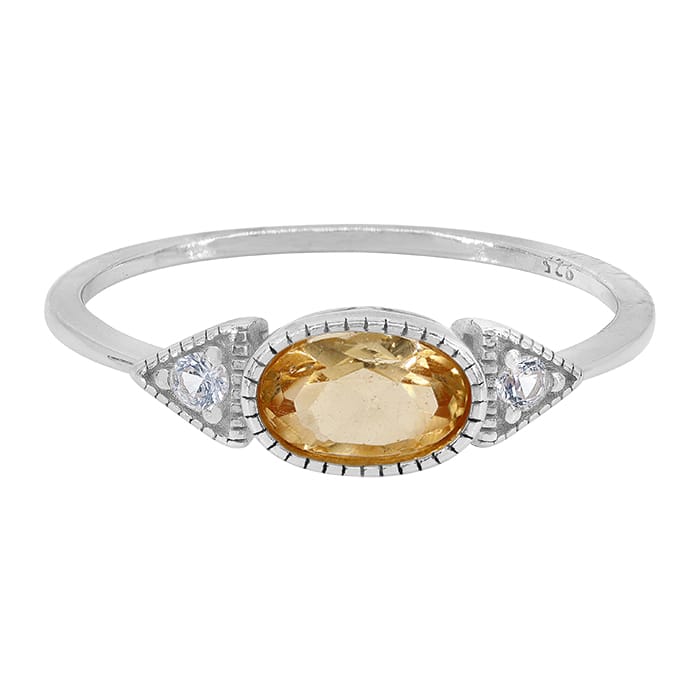 Citrine Silver Ring