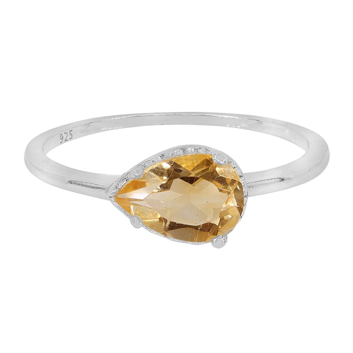 Citrine Silver Ring