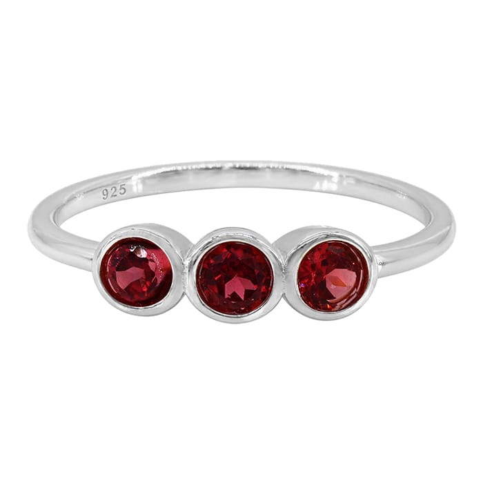 Garnet Silver Ring