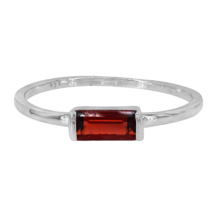 Garnet Silver Ring