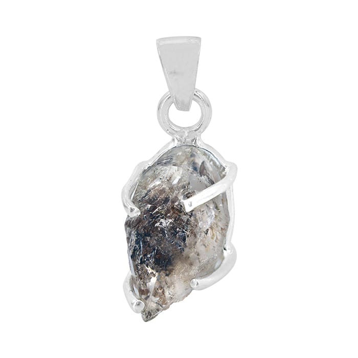 Free Shape Herkimer Quartz Silver Pendant